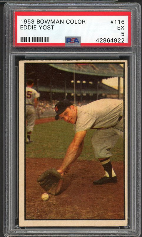 1953 Bowman Color Baseball #116 Eddie Yost Senators PSA 5 EX 476214