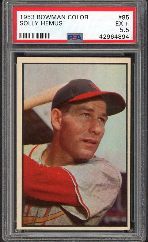 1953 Bowman Color Baseball #085 Solly Hemus Cardinals PSA 5.5 EX+ 476243