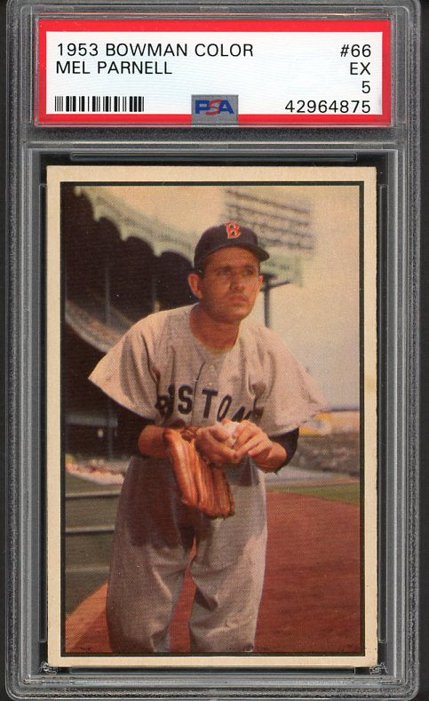 1953 Bowman Color Baseball #066 Mel Parnell Red Sox PSA 5 EX 476284
