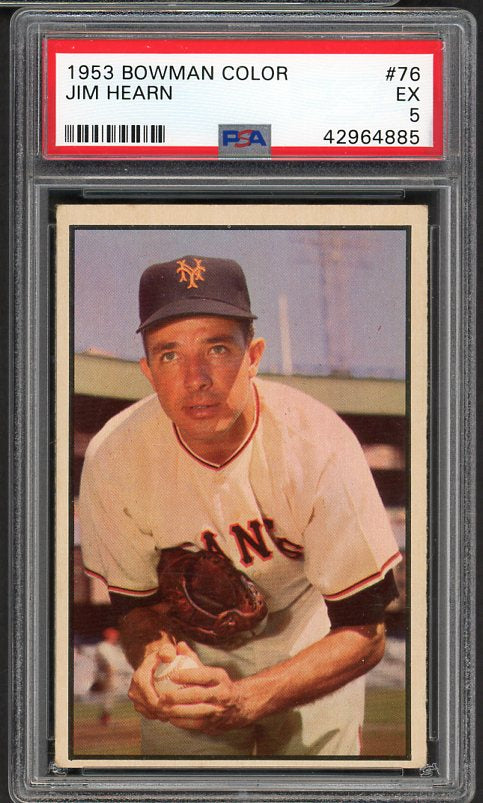 1953 Bowman Color Baseball #076 Jim Hearn Giants PSA 5 EX 476286