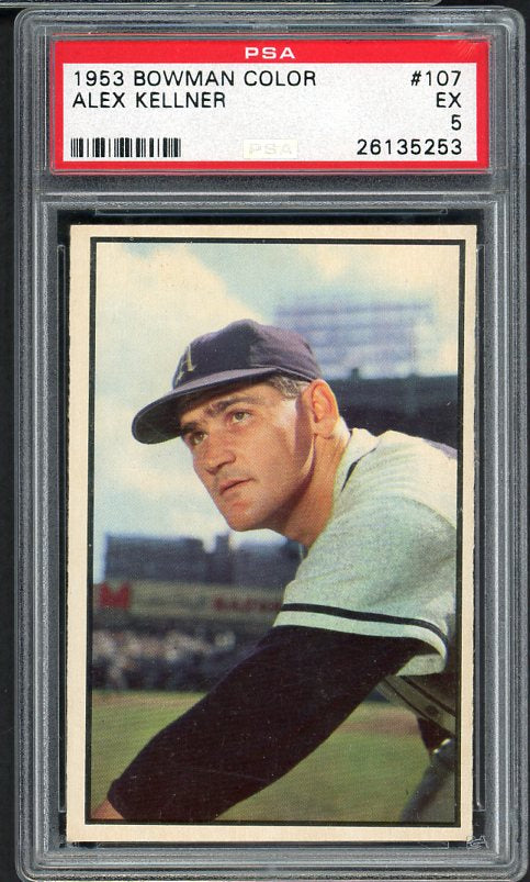 1953 Bowman Color Baseball #107 Alex Kellner A's PSA 5 EX 476294
