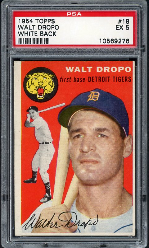 1954 Topps Baseball #018 Walt Dropo Tigers PSA 5 EX 476343