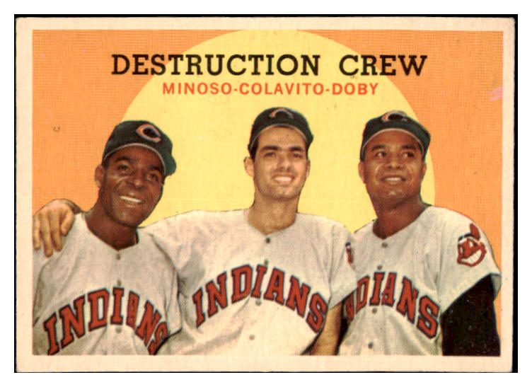 1959 Topps Baseball #166 Rocky Colavito Larry Doby NR-MT 476377