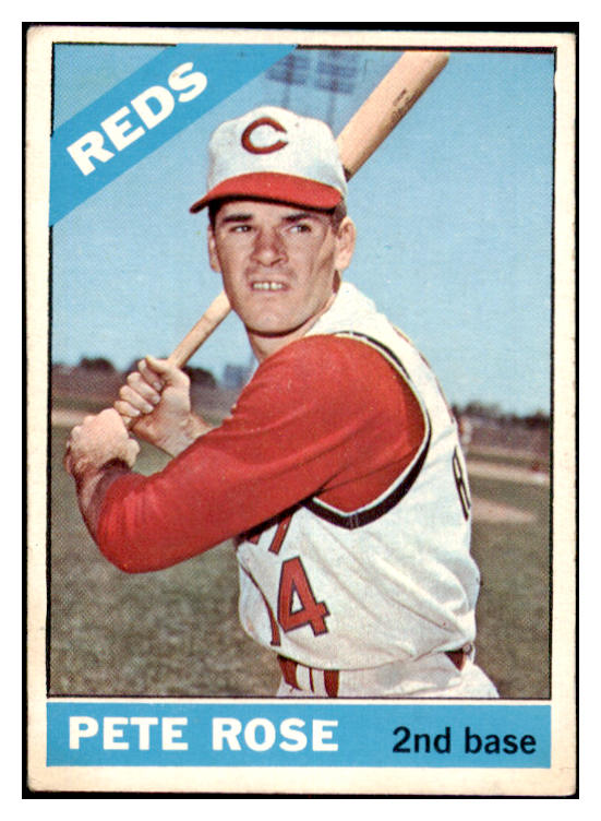 1966 Topps Baseball #030 Pete Rose Reds VG 476388
