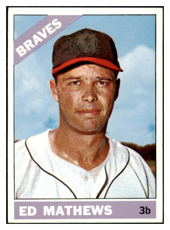 1966 Topps Baseball #200 Eddie Mathews Braves EX+/EX-MT 476389