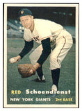 1957 Topps Baseball #154 Red Schoendienst Giants EX-MT 476468