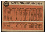 1962 Topps Baseball #143 Babe Ruth Yankees EX-MT 476471