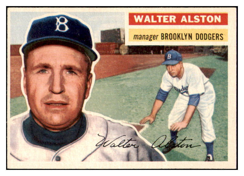 1956 Topps Baseball #008 Walter Alston Dodgers NR-MT White 476477