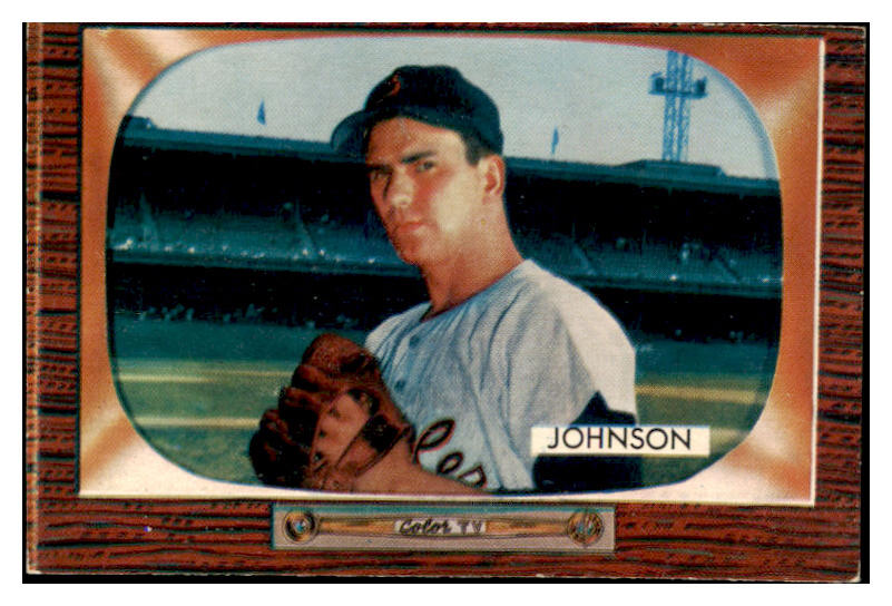 1955 Bowman Baseball #101 Don Johnson Orioles EX-MT Correct 476496