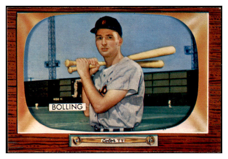 1955 Bowman Baseball #204 Frank Bolling Tigers EX-MT Correct 476508