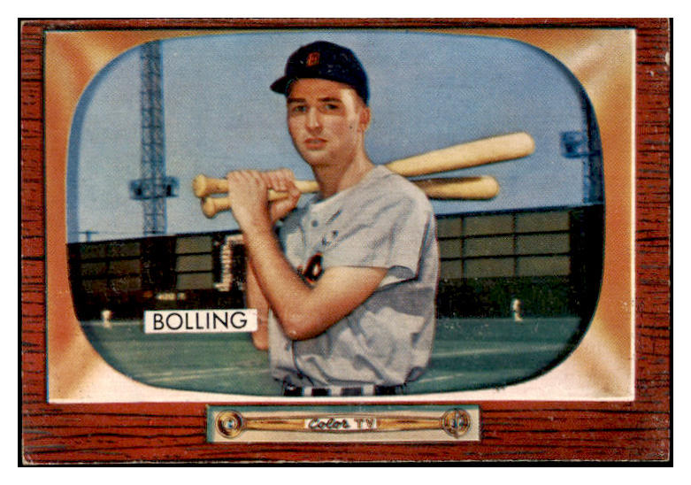 1955 Bowman Baseball #204 Frank Bolling Tigers VG-EX Correct 476547