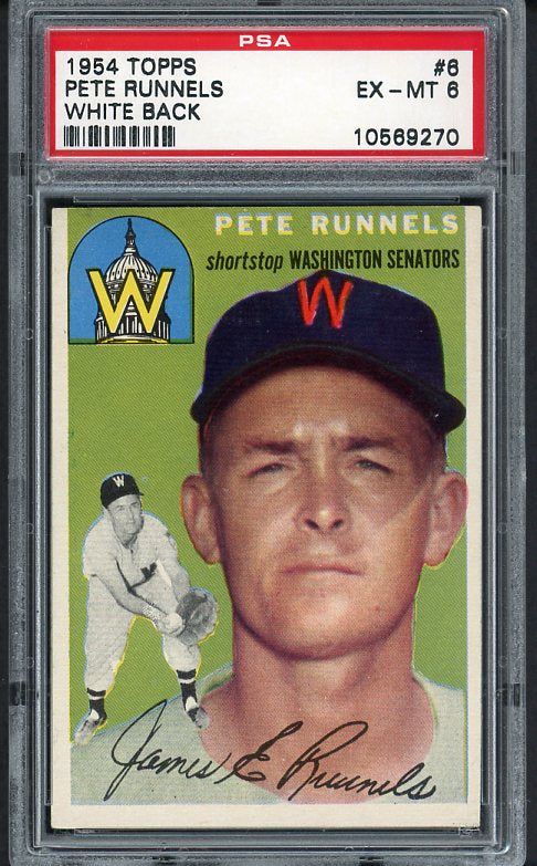 1954 Topps Baseball #006 Pete Runnels Senators PSA 6 EX-MT 476572