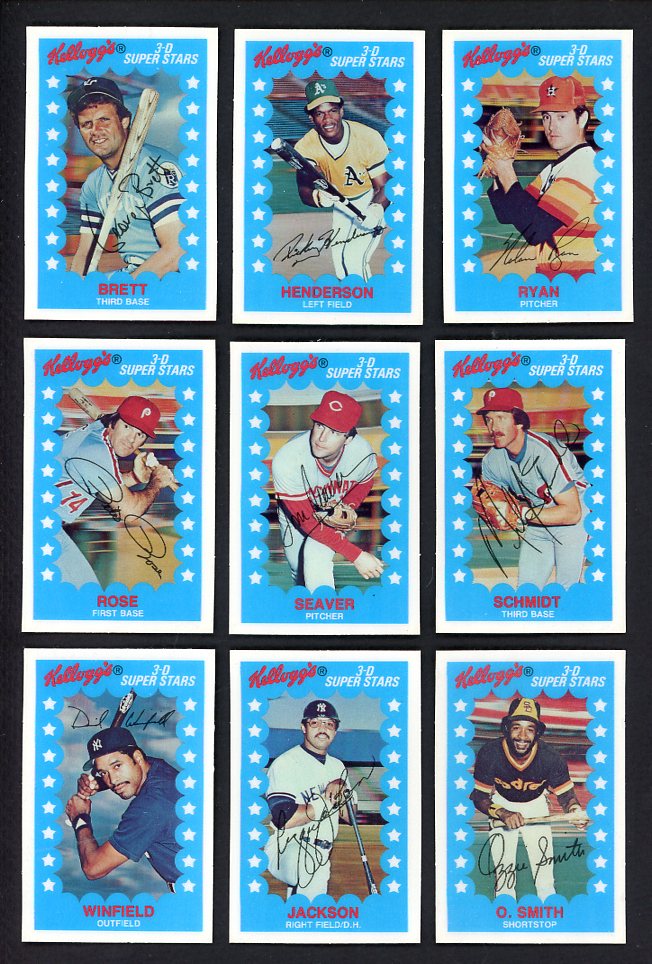 1982 Kelloggs Complete Set NR-MT Henderson Ryan Schmidt 476617