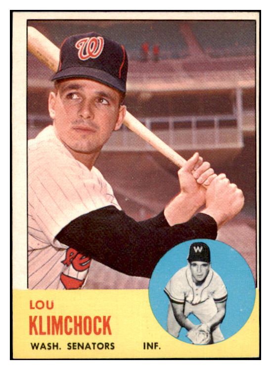 1963 Topps Baseball #542 Lou Klimchock Senators EX 476686