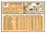 1963 Topps Baseball #492 Dave Wickersham A's EX 476690