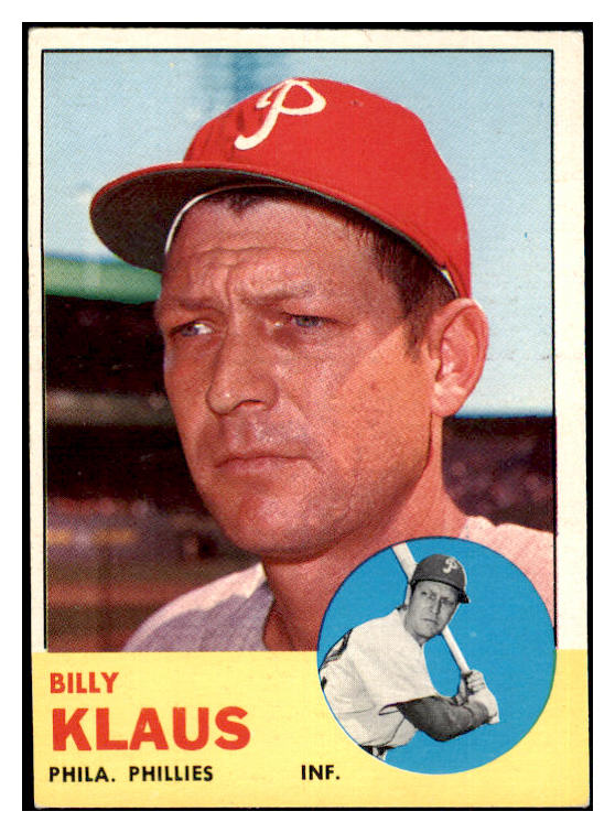 1963 Topps Baseball #551 Billy Klaus Phillies EX 476698