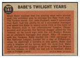 1962 Topps Baseball #141 Babe Ruth Yankees EX-MT 476738
