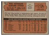 1972 Topps Baseball #748 Phil Hennigan Indians NR-MT 476754