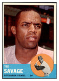 1963 Topps Baseball #508 Ted Savage Pirates EX 476767