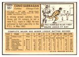 1963 Topps Baseball #557 Cuno Barragan Cubs EX 476775