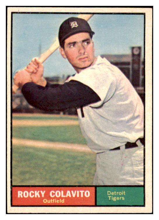 1961 Topps Baseball #330 Rocky Colavito Tigers EX 476778