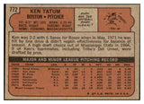 1972 Topps Baseball #772 Ken Tatum Red Sox NR-MT 476781