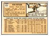 1963 Topps Baseball #471 Ken Retzer Senators EX 476796