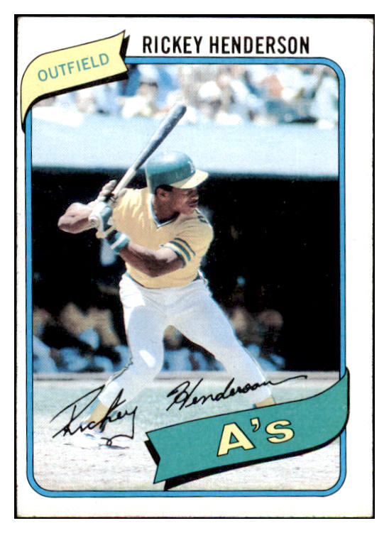 1980 Topps Baseball #482 Rickey Henderson A's EX 476804