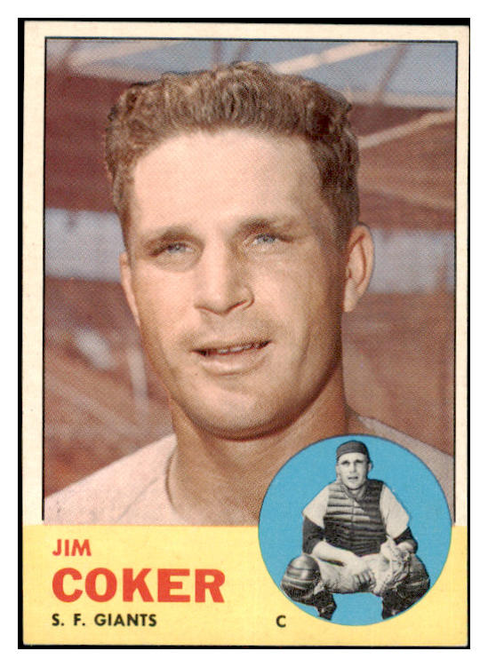 1963 Topps Baseball #456 Jim Coker Giants EX 476811