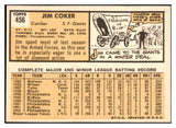 1963 Topps Baseball #456 Jim Coker Giants EX 476811
