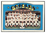 1972 Topps Baseball #731 Baltimore Orioles Team EX-MT 476876