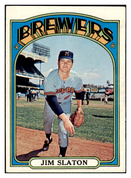 1972 Topps Baseball #744 Jim Slaton Brewers EX-MT 476880