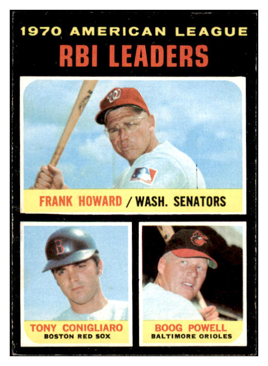 1971 Topps Baseball #063 A.L. RBI Leaders Frank Howard EX 476903