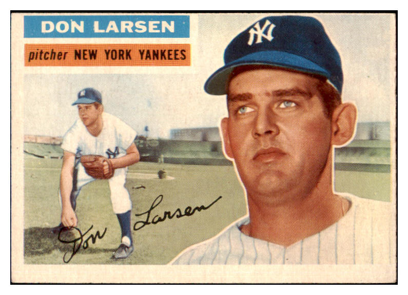 1956 Topps Baseball #332 Don Larsen Yankees EX 476920