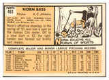 1963 Topps Baseball #461 Norm Bass A's VG-EX 476948
