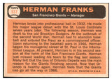 1966 Topps Baseball #537 Herman Franks Giants EX-MT 476971