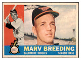 1960 Topps Baseball #525 Marv Breeding Orioles EX 477010