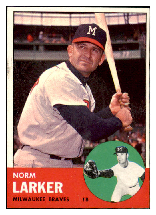 1963 Topps Baseball #536 Norm Larker Braves NR-MT 477125