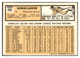 1963 Topps Baseball #536 Norm Larker Braves NR-MT 477125