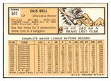 1963 Topps Baseball #547 Gus Bell Braves NR-MT 477129