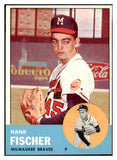 1963 Topps Baseball #554 Hank Fischer Braves NR-MT 477131