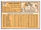1963 Topps Baseball #571 Johnny Klippstein Phillies NR-MT 477137