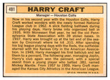 1963 Topps Baseball #491 Harry Craft Colt .45s NR-MT 477143