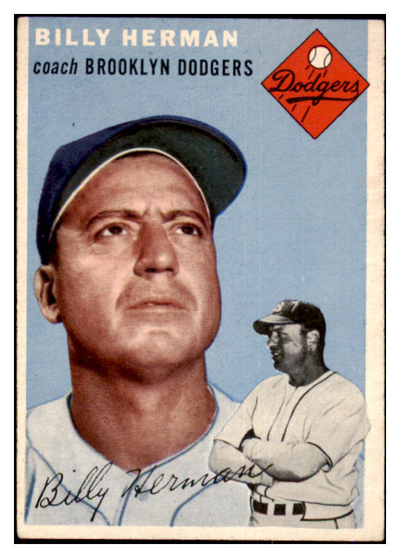 1954 Topps Baseball #086 Billy Herman Dodgers EX 477166