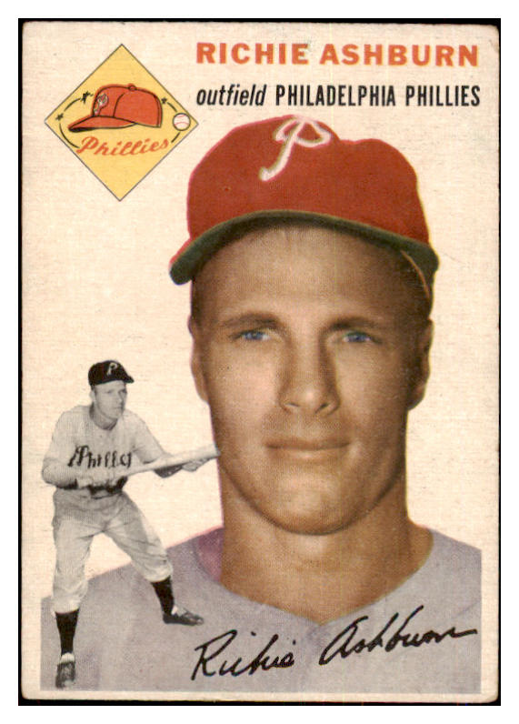 1954 Topps Baseball #045 Richie Ashburn Philles EX 477169