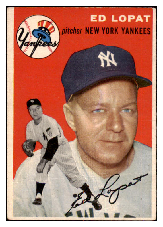 1954 Topps Baseball #005 Eddie Lopat Yankees GD-VG 477176
