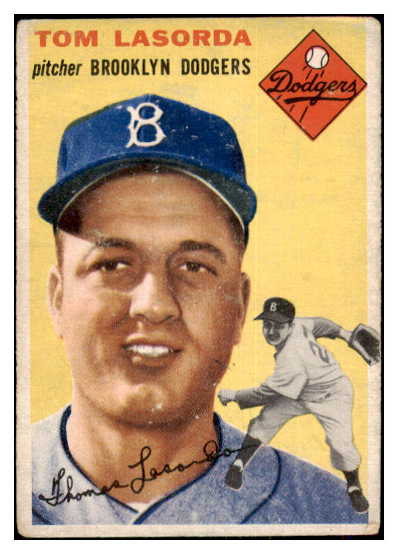1954 Topps Baseball #132 Tom Lasorda Dodgers GD-VG 477178
