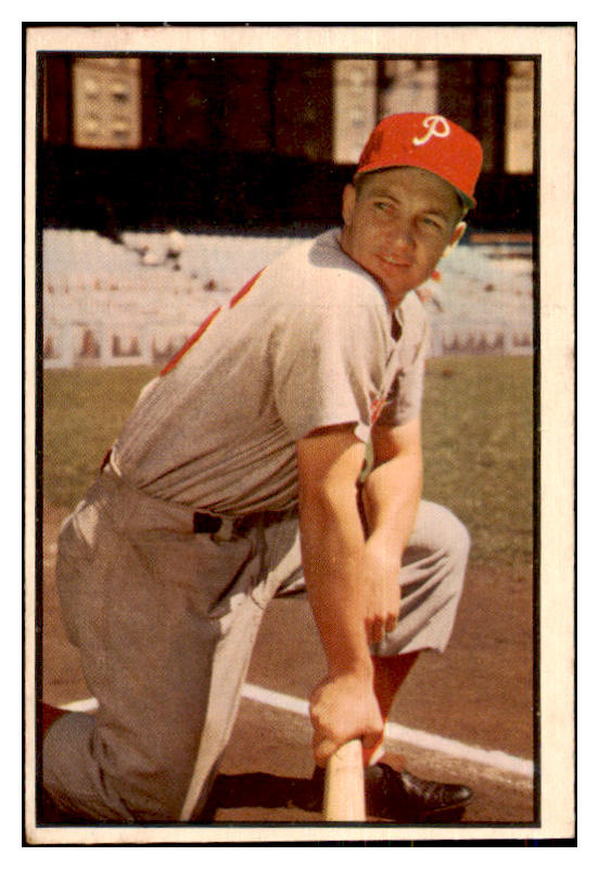 1953 Bowman Color Baseball #067 Mel Clark Phillies EX+/EX-MT 477202