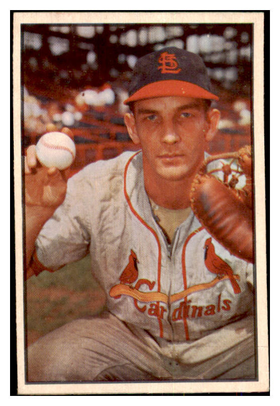 1953 Bowman Color Baseball #053 Del Rice Cardinals EX+/EX-MT 477205