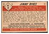 1953 Bowman Color Baseball #031 Jimmy Dykes A's EX-MT 477234